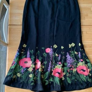 Jones New York Black Trumpet Midi Skirt for Work